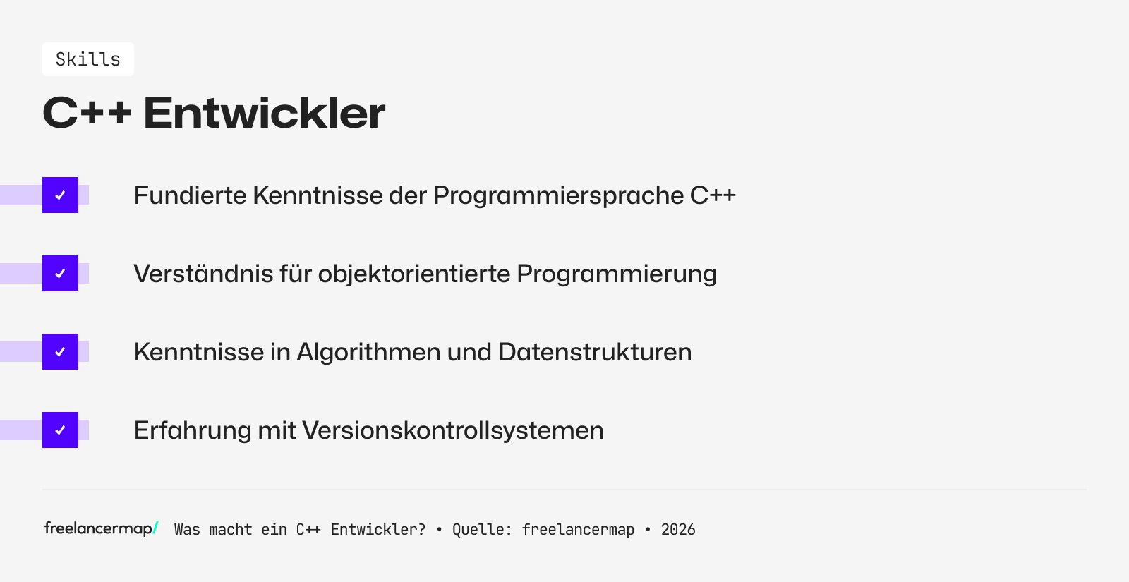 Diese Skills sollte ein C++ Entwickler besitzen