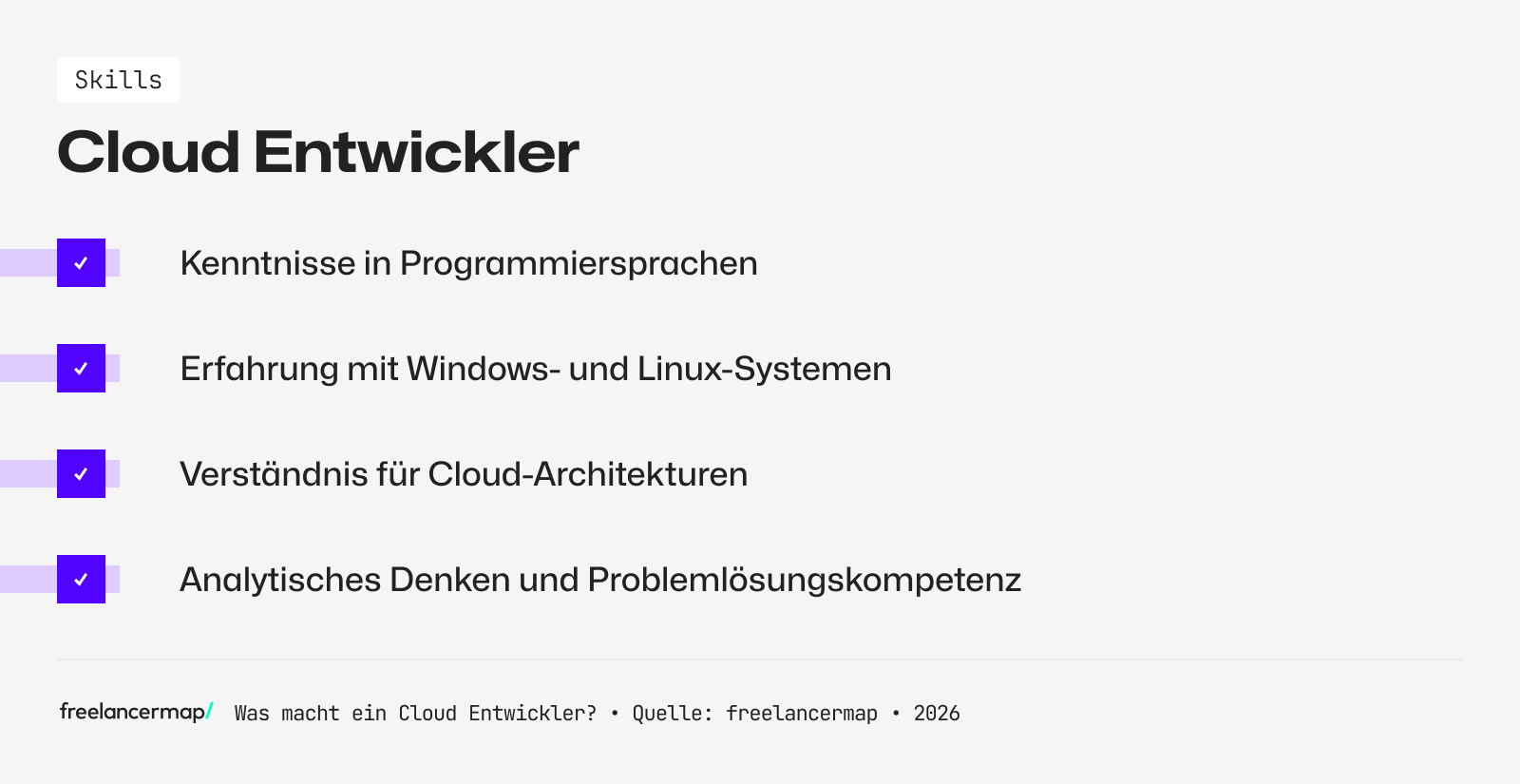 Diese Skills sollte ein Cloud Entwickler besitzen