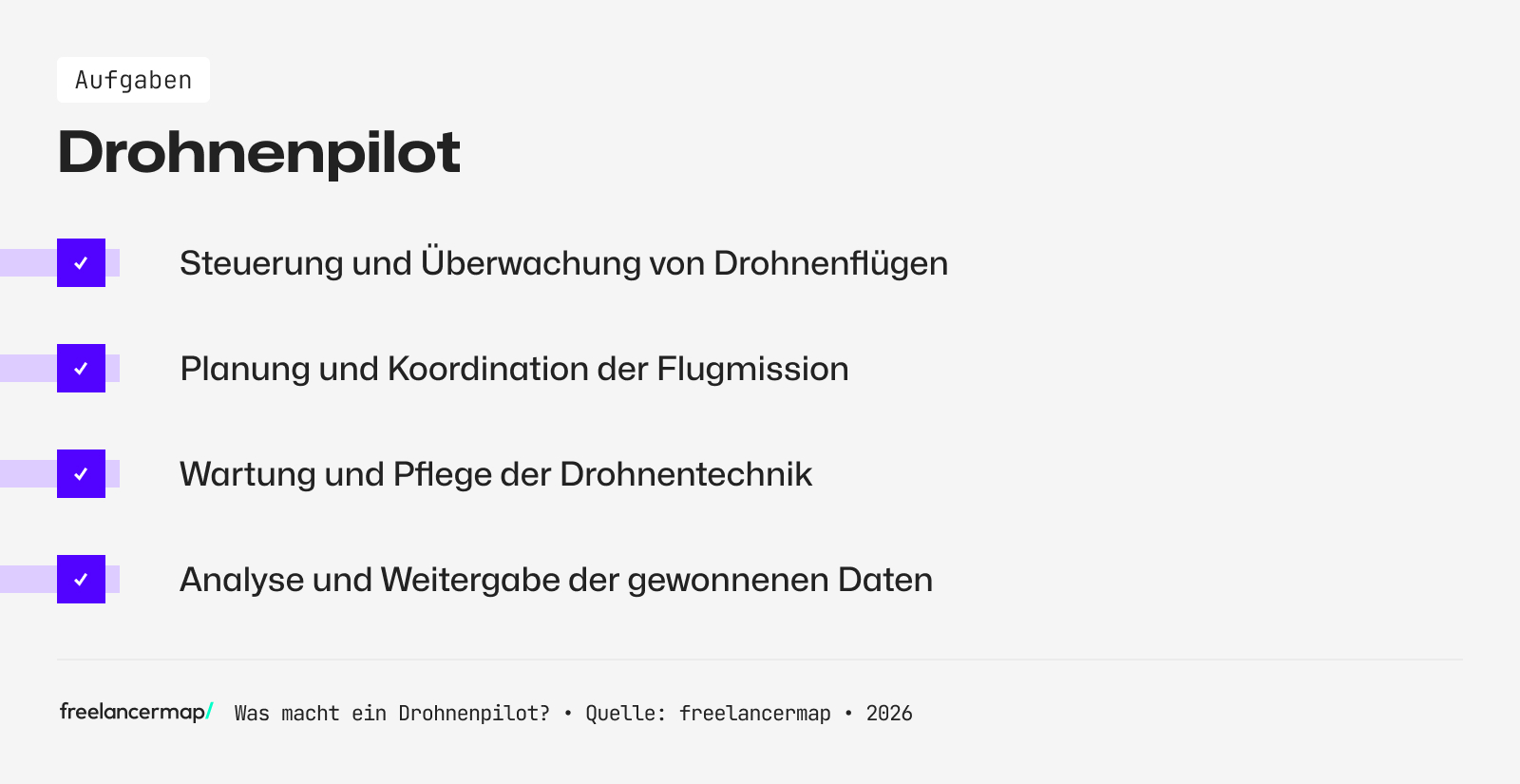 Aufgabenbereiche des Drohnenpiloten
