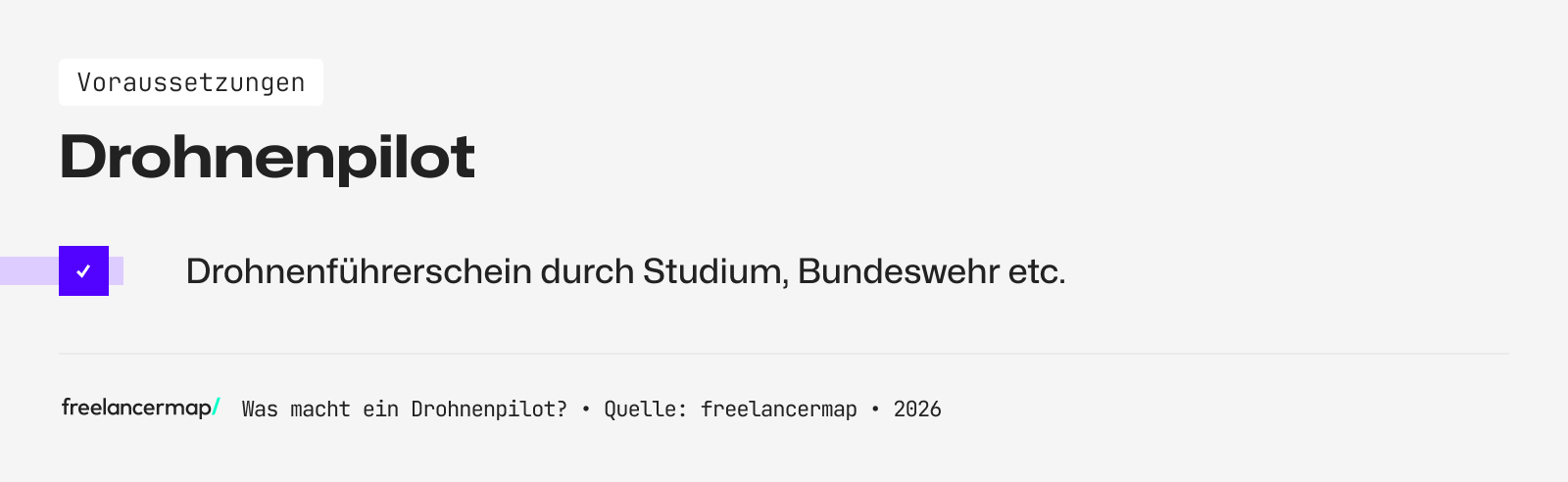 Voraussetzungen, die für den Drohnenpiloten gelten