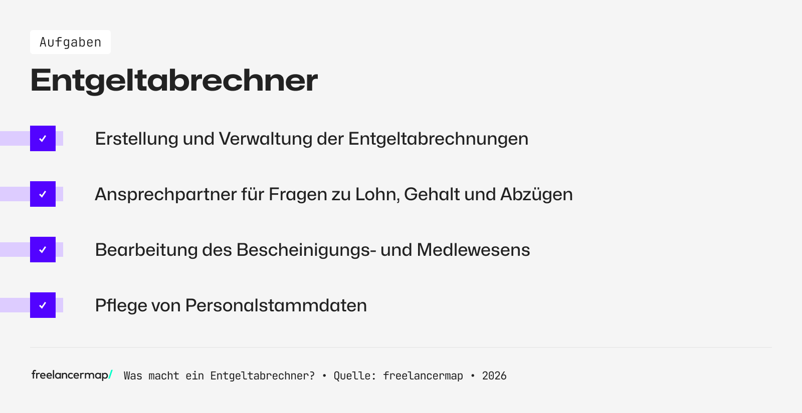 Aufgabenbereiche des Entgeltabrechners