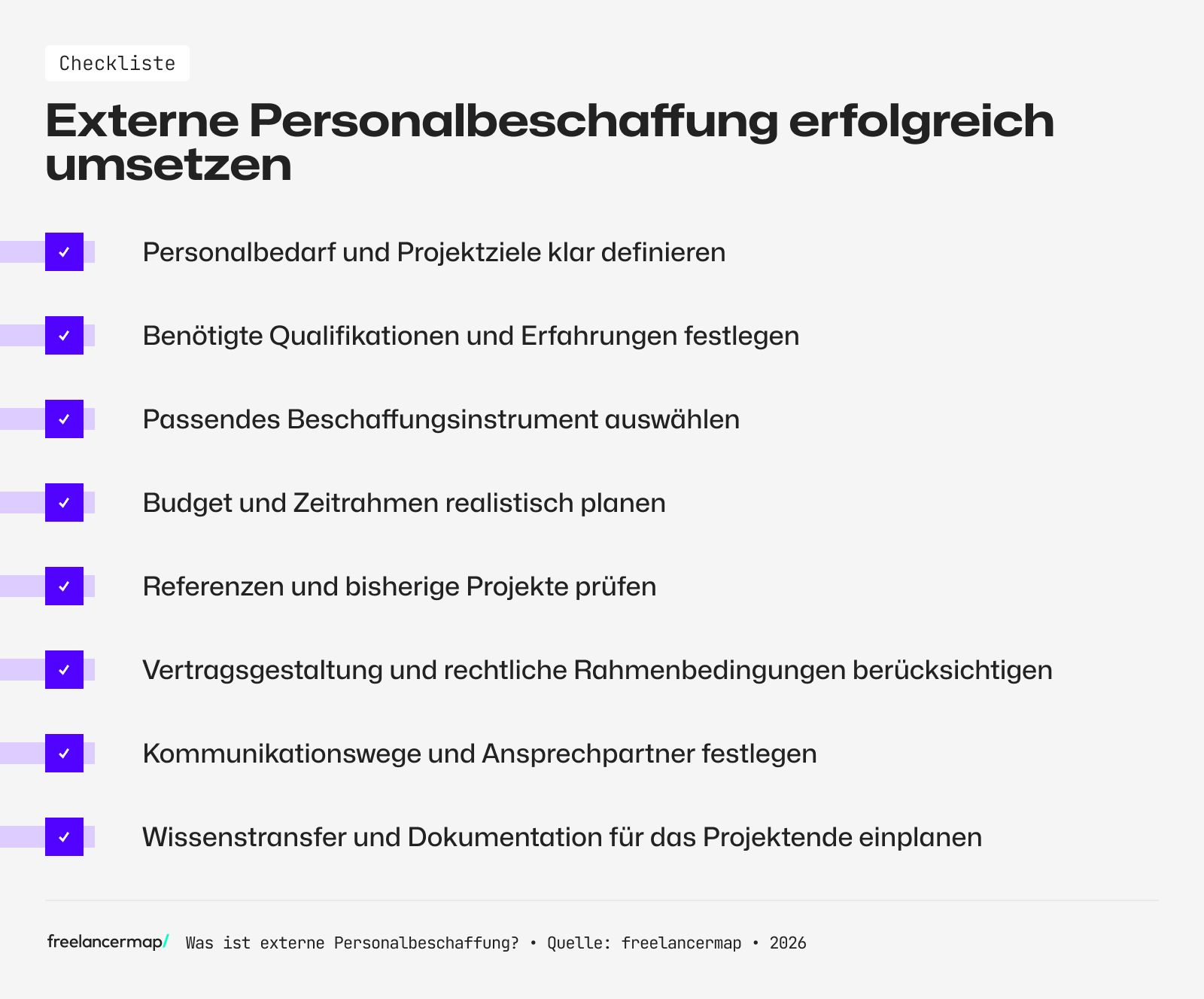 Checkliste: Externe Personalbeschaffung erfolgreich umsetzen
