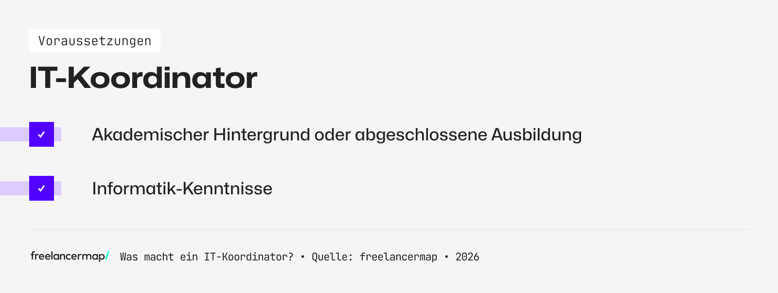 Voraussetzungen, die für einen IT-Koordinator gelten