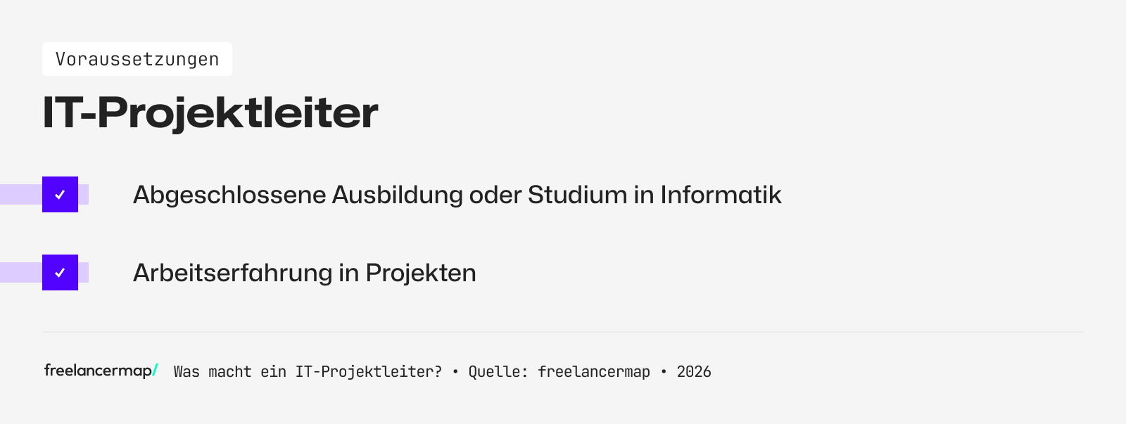 Voraussetzungen, die ein IT-Projektleiter in der Regel erfüllen muss