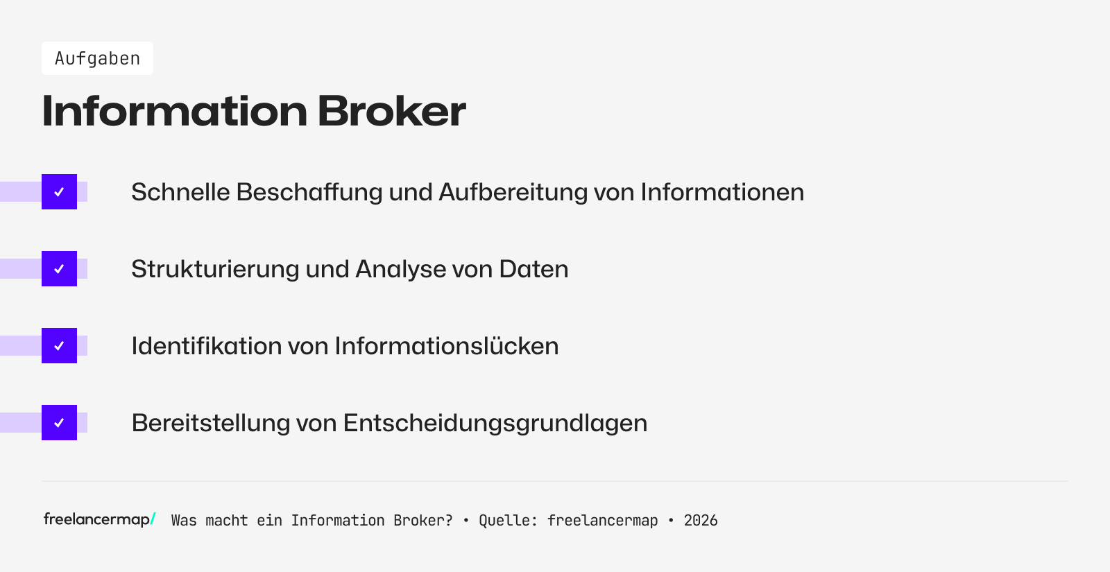 Diese Aufgaben fallen für einen Information Broker an