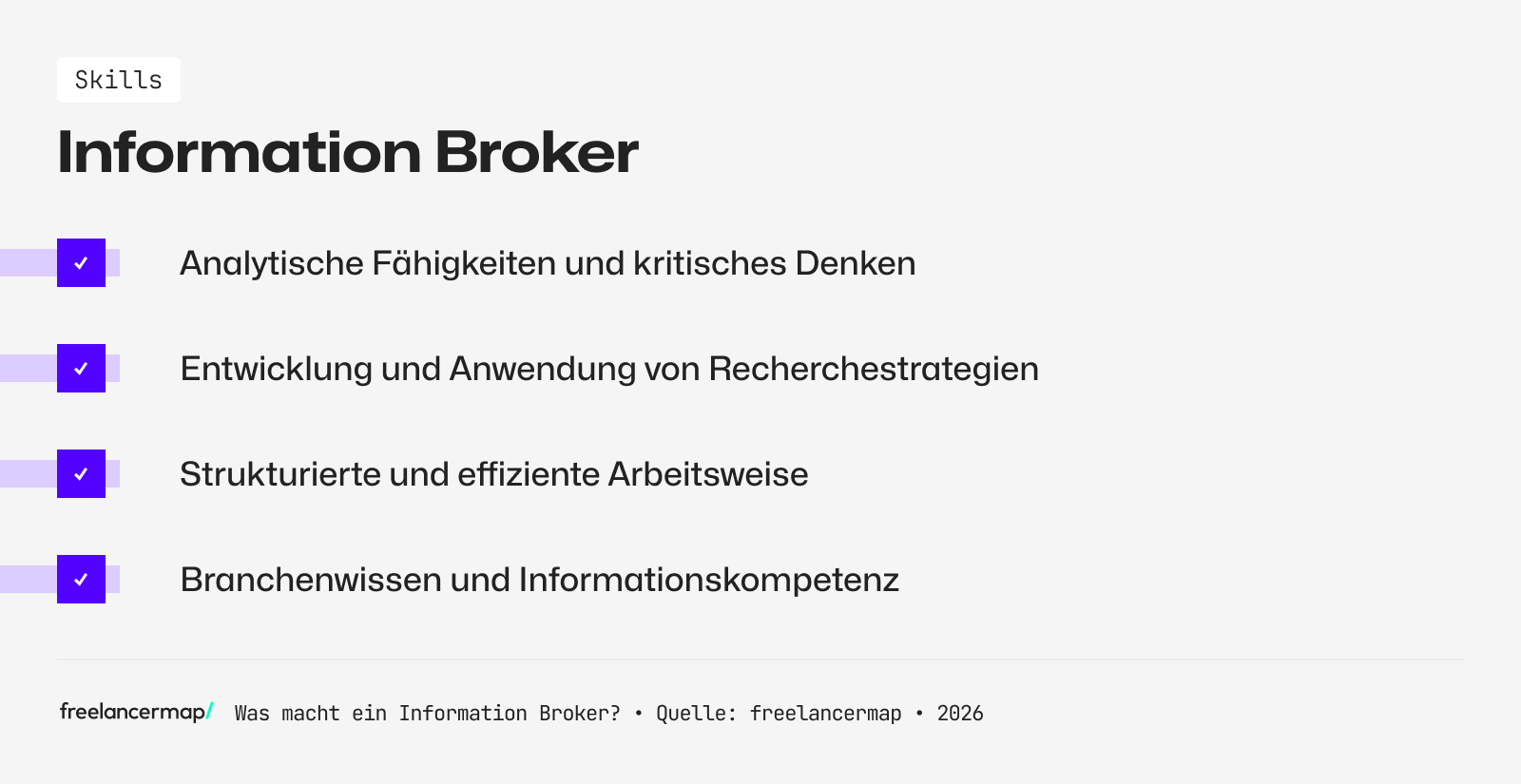 Diese Skills sollte ein Information Broker mitbringen     
