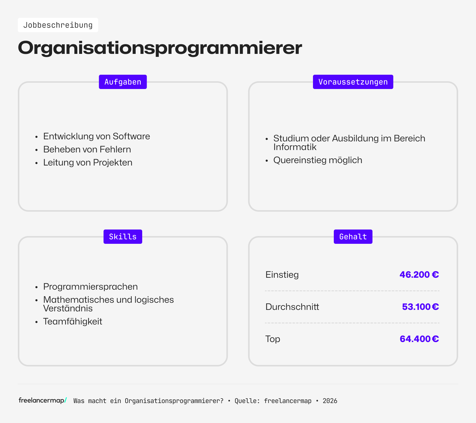 Berufsbild Organisationsprogrammierer im Überblick