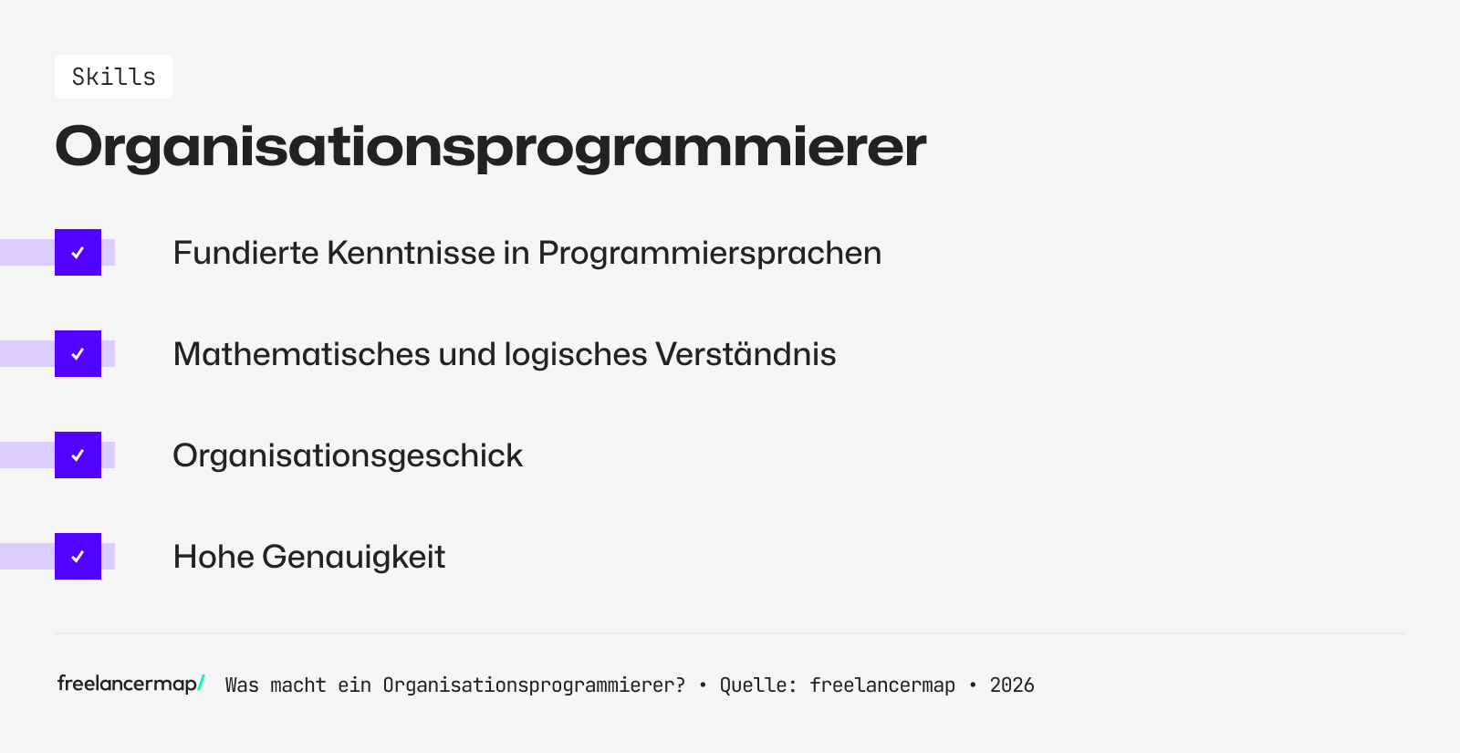 Diese Skills sollte ein Organisationsprogrammierer mitbringen