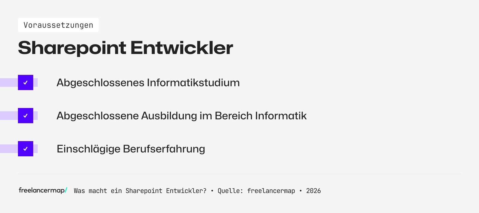 Voraussetzungen, die für den Sharepoint Entwickler gelten
