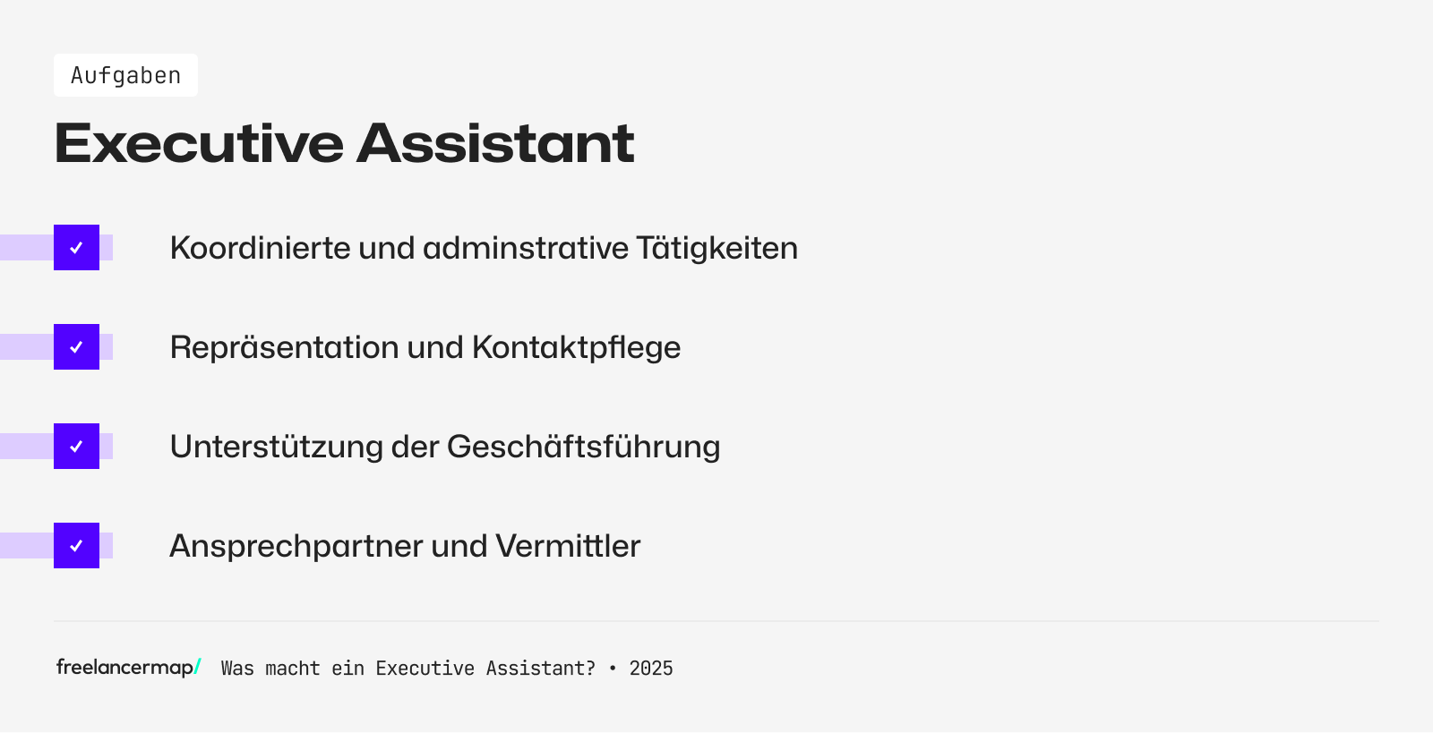 Voraussetzungen, die für den Executive Assistant gelten