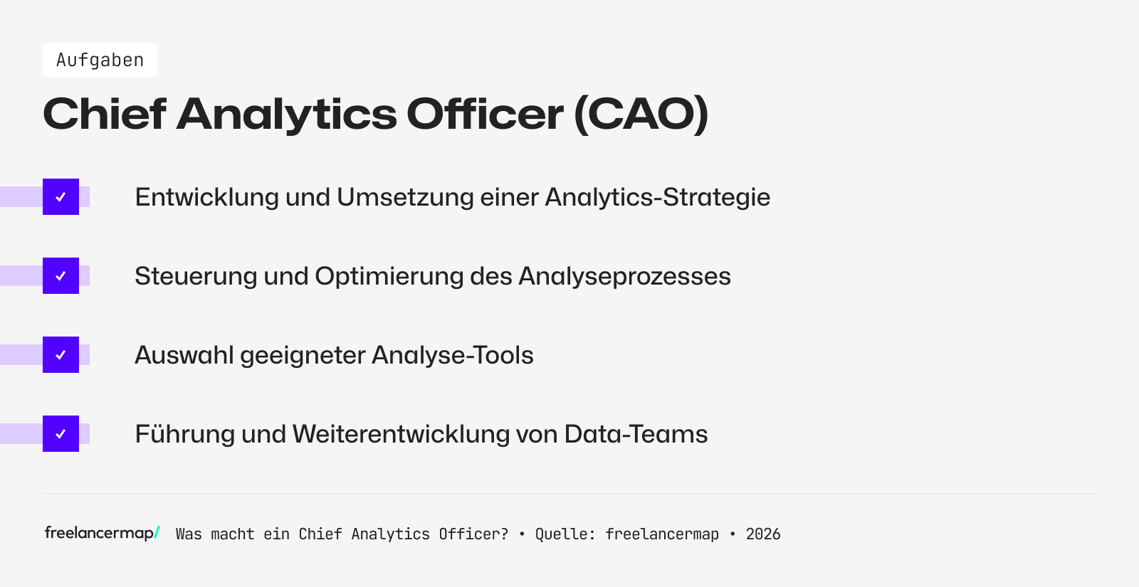 Aufgabenbereiche des Chief Analytics Officers