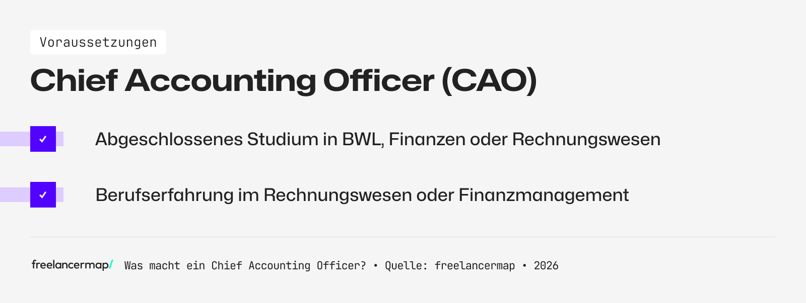 Voraussetzungen, die ein Chief Accounting Officer benötigt