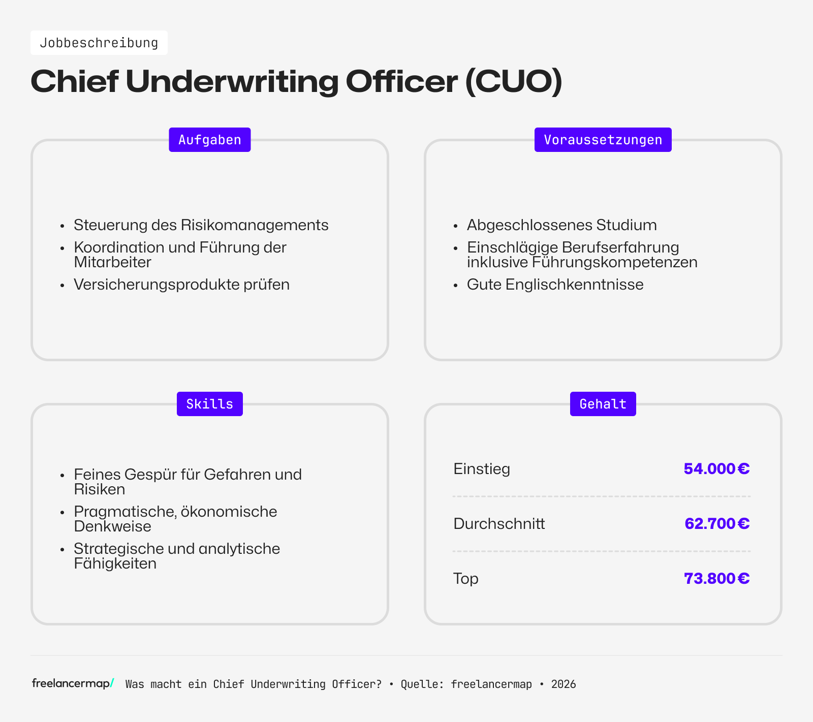 Berufsbild Chief Underwriting Officer im Überblick