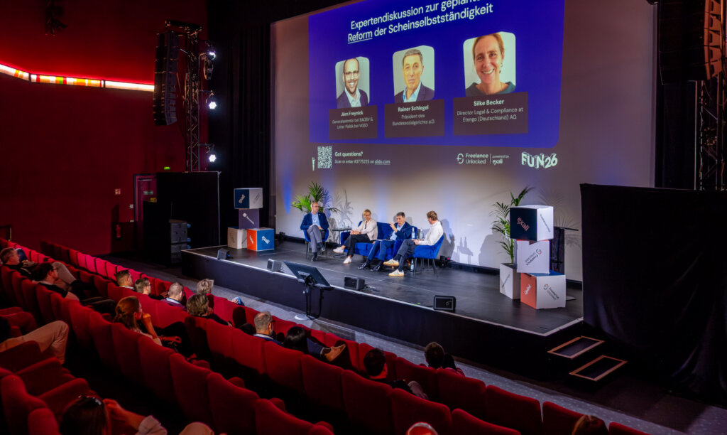 Expertendiskussion zur geplanten Reform der Scheinselbststöndigkeit auf der Freelance Unlocked 2026