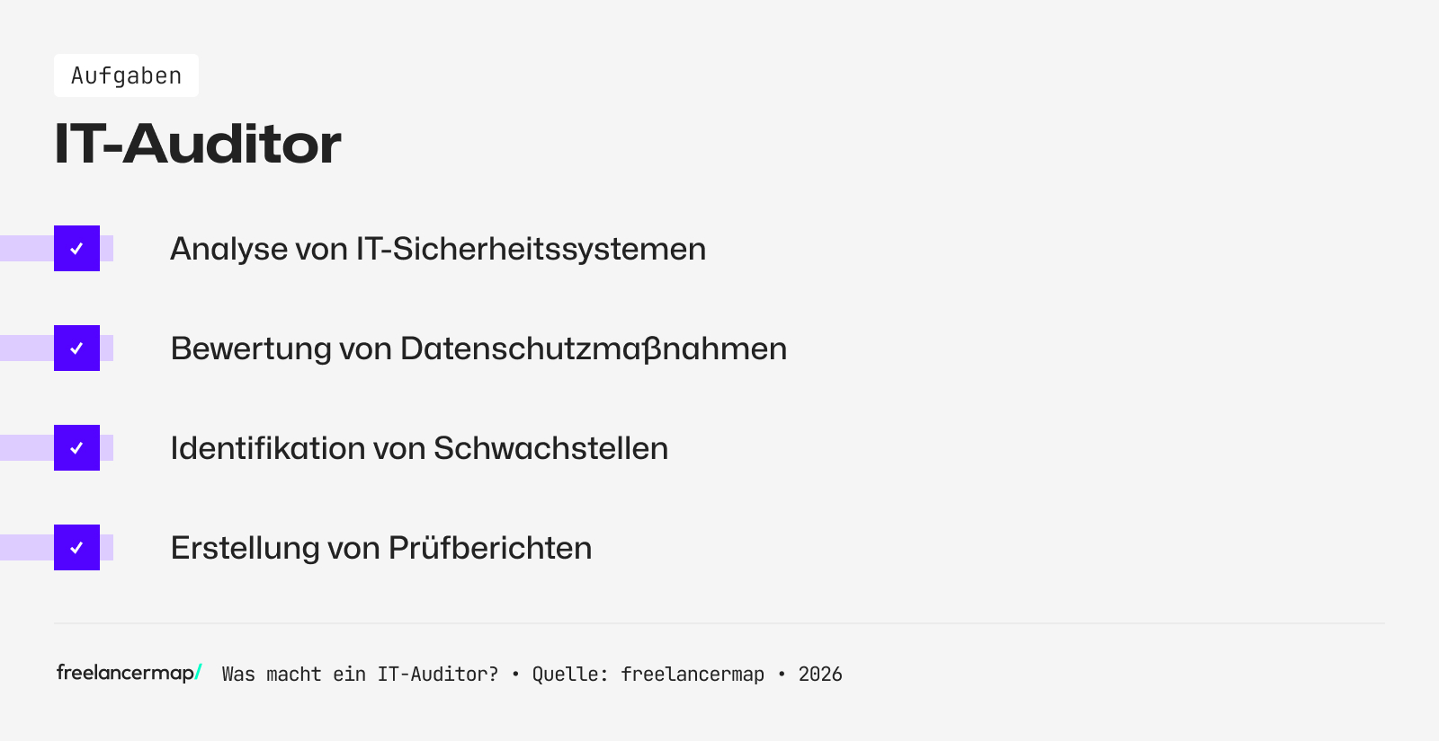 Aufgabenbereiche des IT-Auditors