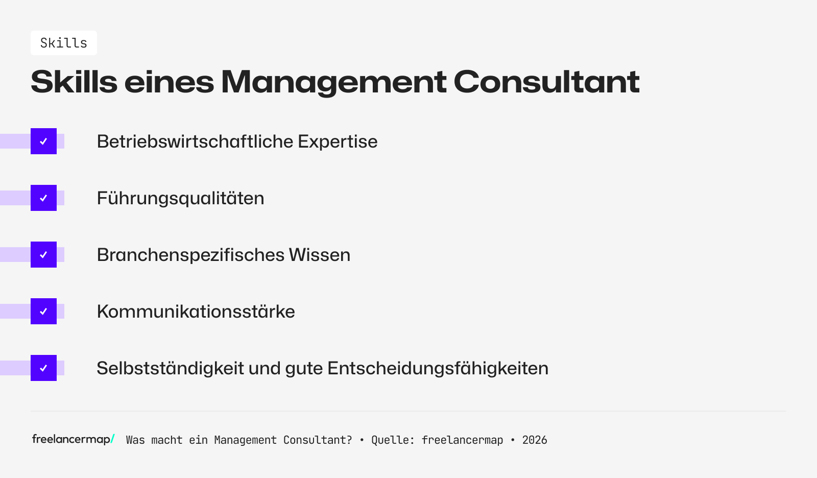 Dieses Skills benötigt ein Management Consultant