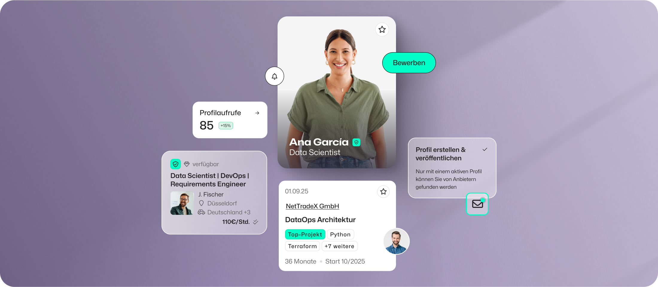 Startklar für die nächsten Features: Jetzt freelancermap-Profil anpassen