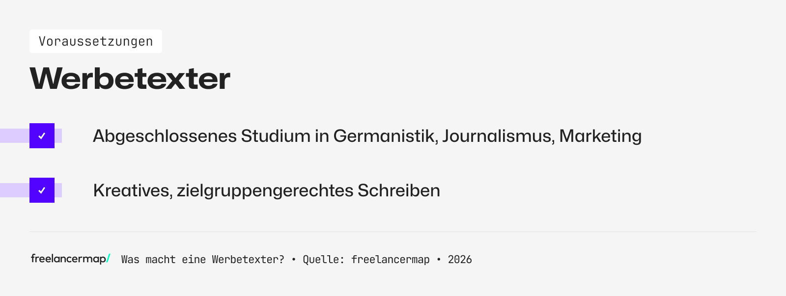 Voraussetzungen, die für den Werbetexter gelten